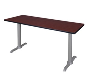 Via 60" x 24" Training Table - Mahogany/Grey