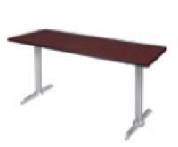 Via 66" x 24" Training Table - Mahogany/Chrome