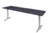 Via 84" x 24" Training Table - Grey/Chrome