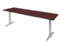 Via 84" x 24" Training Table - Mahogany/Chrome