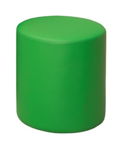 Logan Round Ottoman - Envy Green