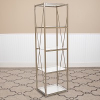 Mar Vista Collection - Contemporary Style - Clear Top/Matte Gold Frame