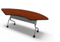 Safco Mayline Sync Training Table - SYC24T - 67" x 24" - Crescent - LPL, T-Mold Edge Surface