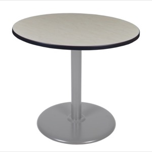 Via 42" Round Platter Base Table - Maple/Grey