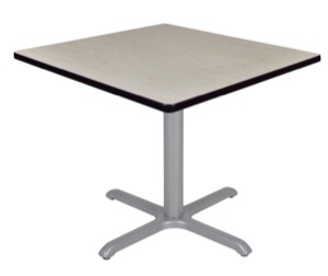 Via 42" Square X-Base Table - Maple/Grey