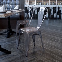 Lincoln - Stackable Bistro Style Chair - Clear Coated