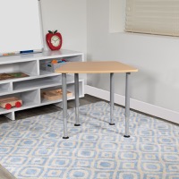 Billie - Collaborative Student Desk for Classroom and Home School - Natural