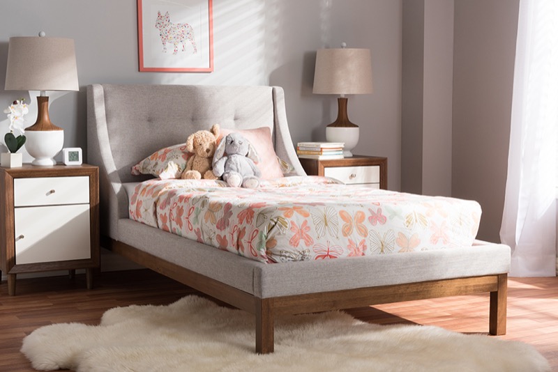 WoW Baxton Studio Contemporary Louvain Series Platform Beds