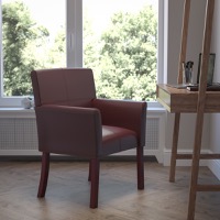 Taylor - Contemporary Visitor Chair - Burgundy
