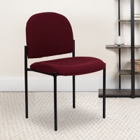 Tania - Contemporary Style Office Reception Chair - Burgundy Fabric