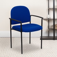 Tiffany - Guest Side Arm Chair for common areas - Navy Fabric